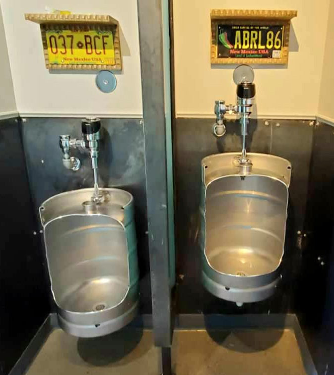 ADA installed Tailored Taproom keg urinals