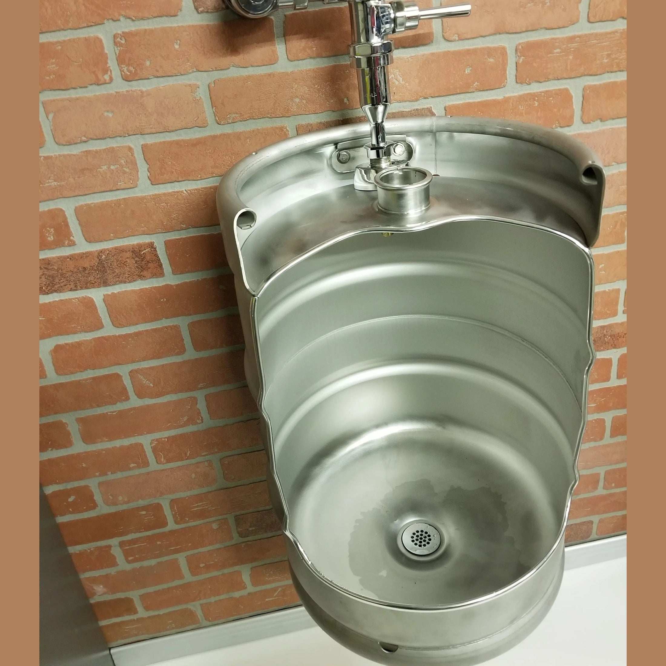 The Signature Keg Urinal Kit w/ Flush Valve The Bar Right