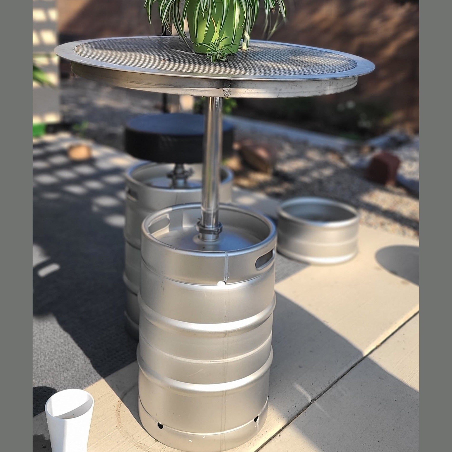 Stainless Keg Table 