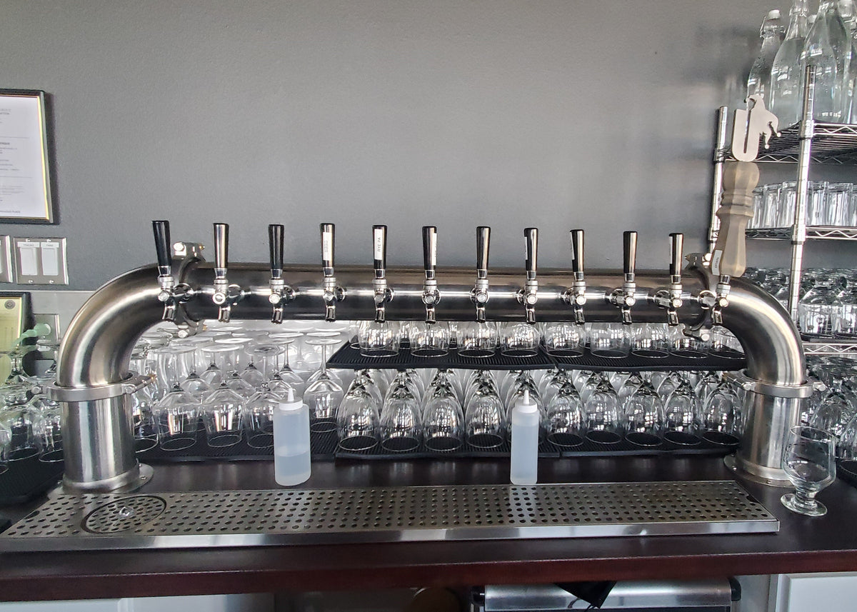 4-inch Stainless Draft Beer Tower with 12 faucets