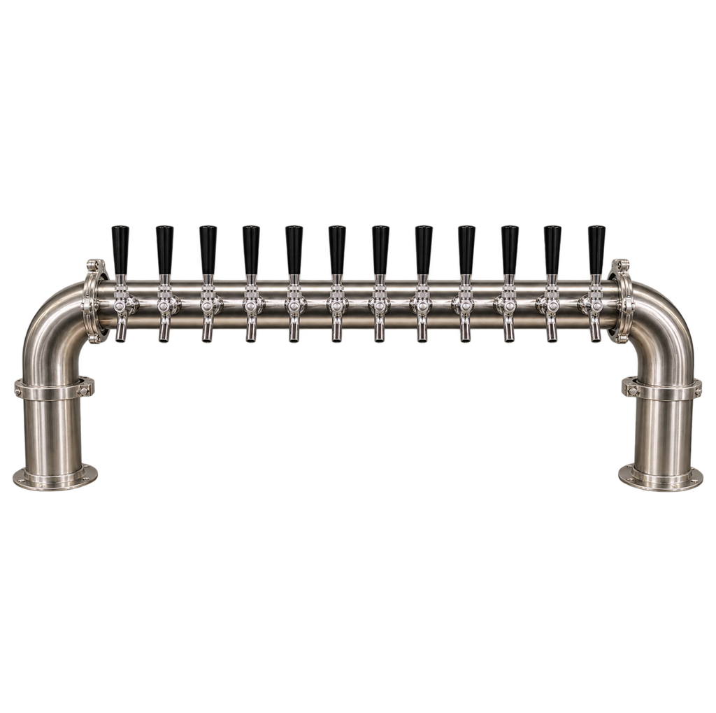 4-inch Stainless Steel Commercial Draft Tower – 8, 10 or 12 Faucets THE TAILORED TAPROOM