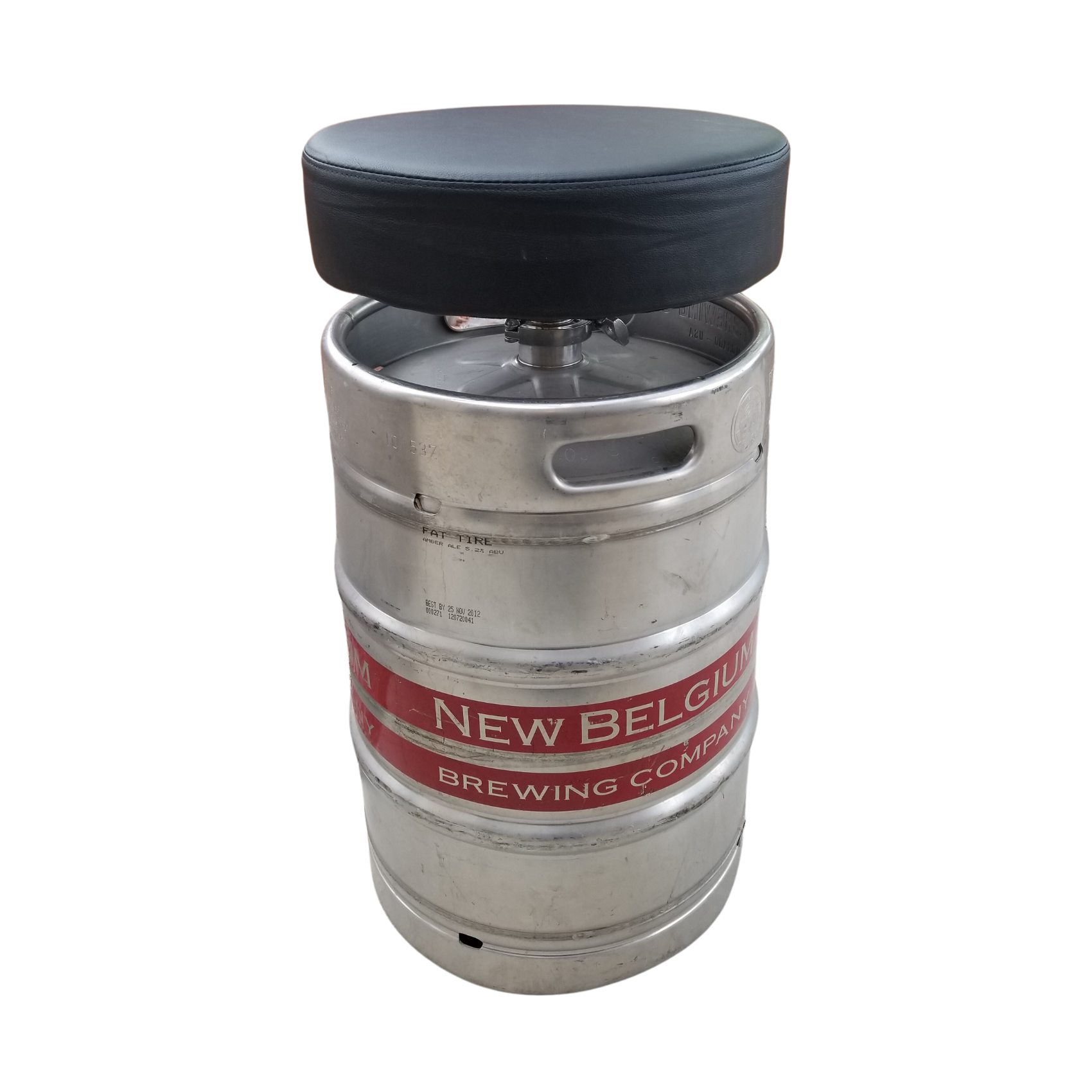 Swivel Cushion Keg Stool – 16" Industrial Comfort The Tailored Taproom