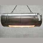 Stainless Keg Urinal Light hanging from chains