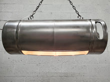 Load image into Gallery viewer, Stainless Keg Urinal Light hanging from chains
