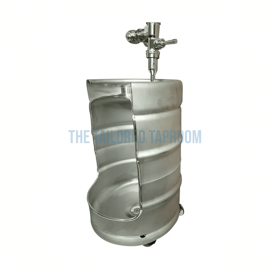The Signature Keg Urinal Kit w/ Flush Valve from The Tailored Taproom