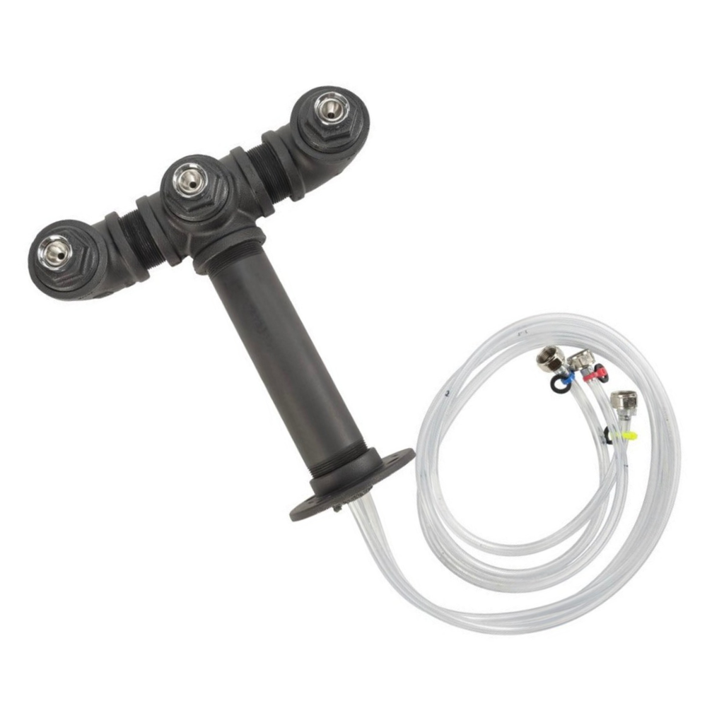 3-Faucet Black Iron Pipe Draft Tower THE TAILORED TAPROOM