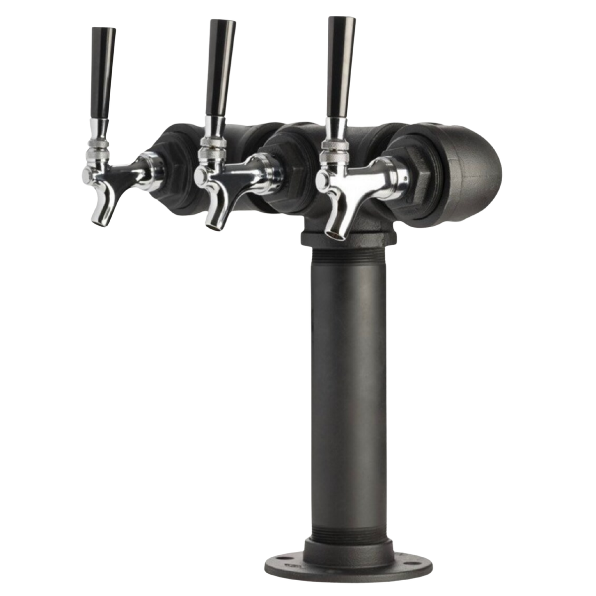 3-Faucet Black Iron Pipe Draft Tower THE TAILORED TAPROOM