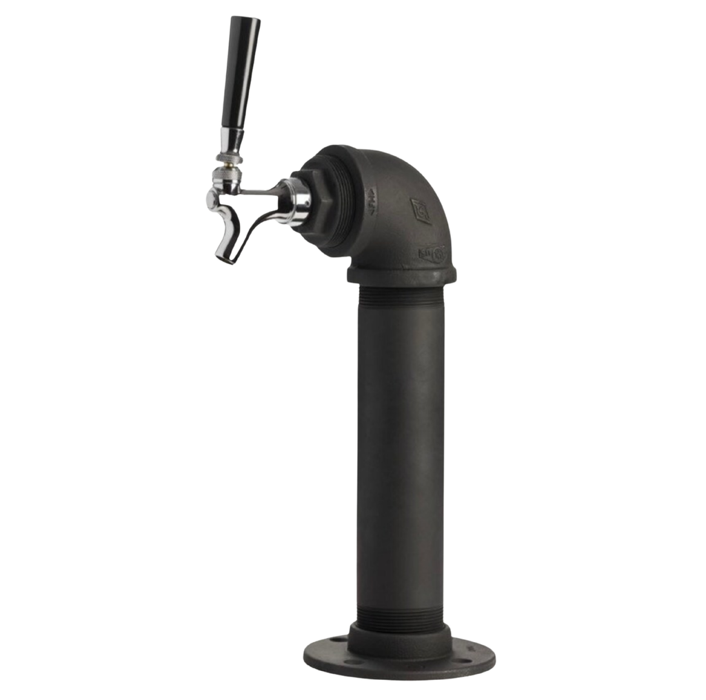 Single-Faucet Black Iron Pipe Draft Tower THE TAILORED TAPROOM